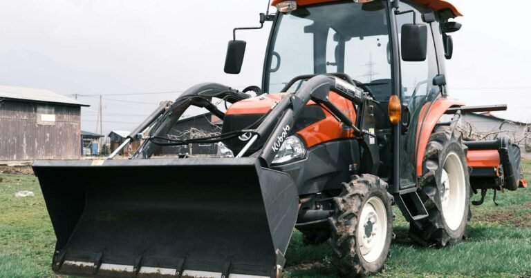 Tractor with field implement for compact tractor attachments guide